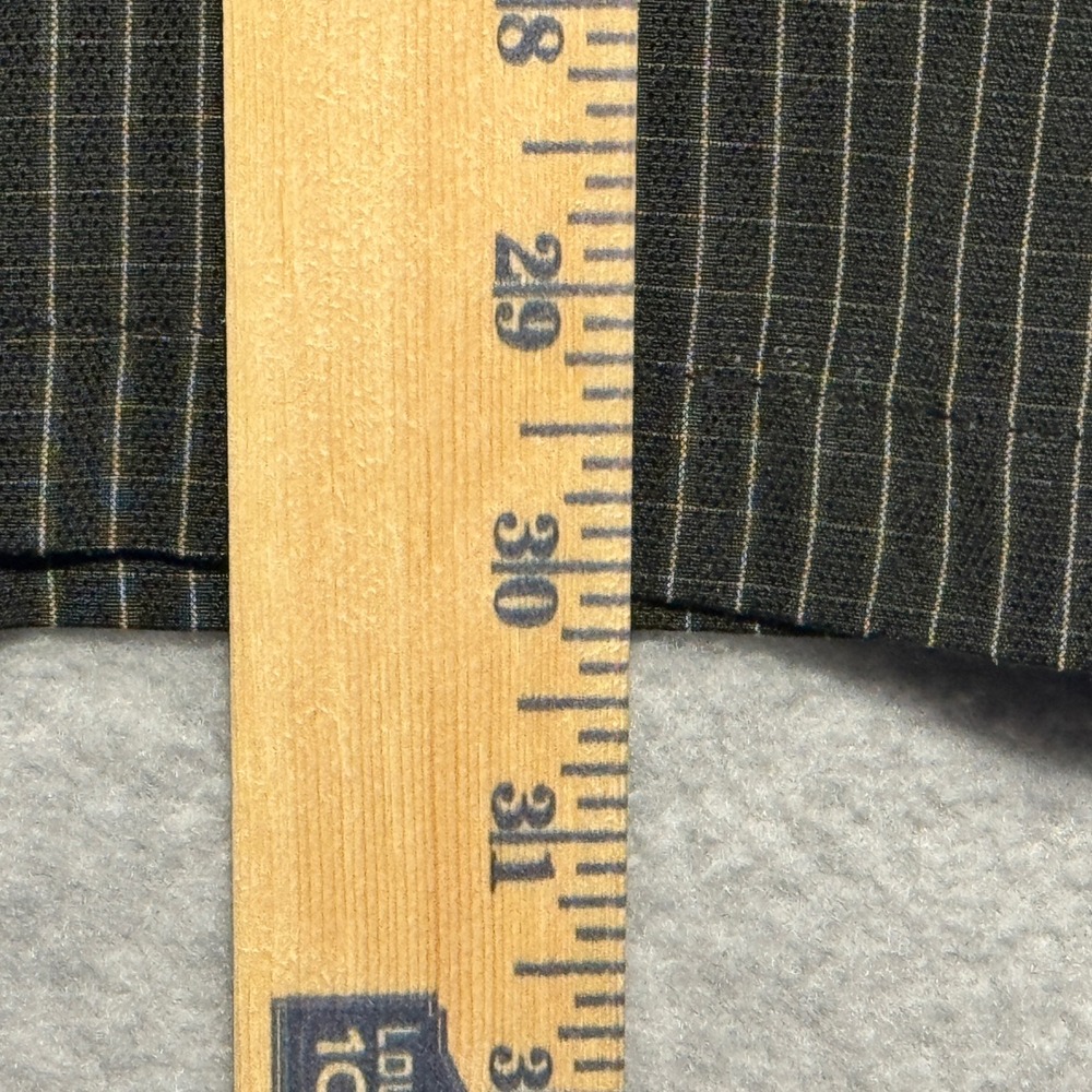 Haggar Luxury Microfiber Shirt Mens XL Black Gold‎ Pinstripe Short Sleeve - Picture 7 of 7
